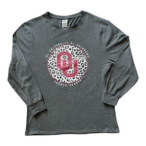Game Day Couture gray Oklahoma Sooners long sleeve t-shirt, size L